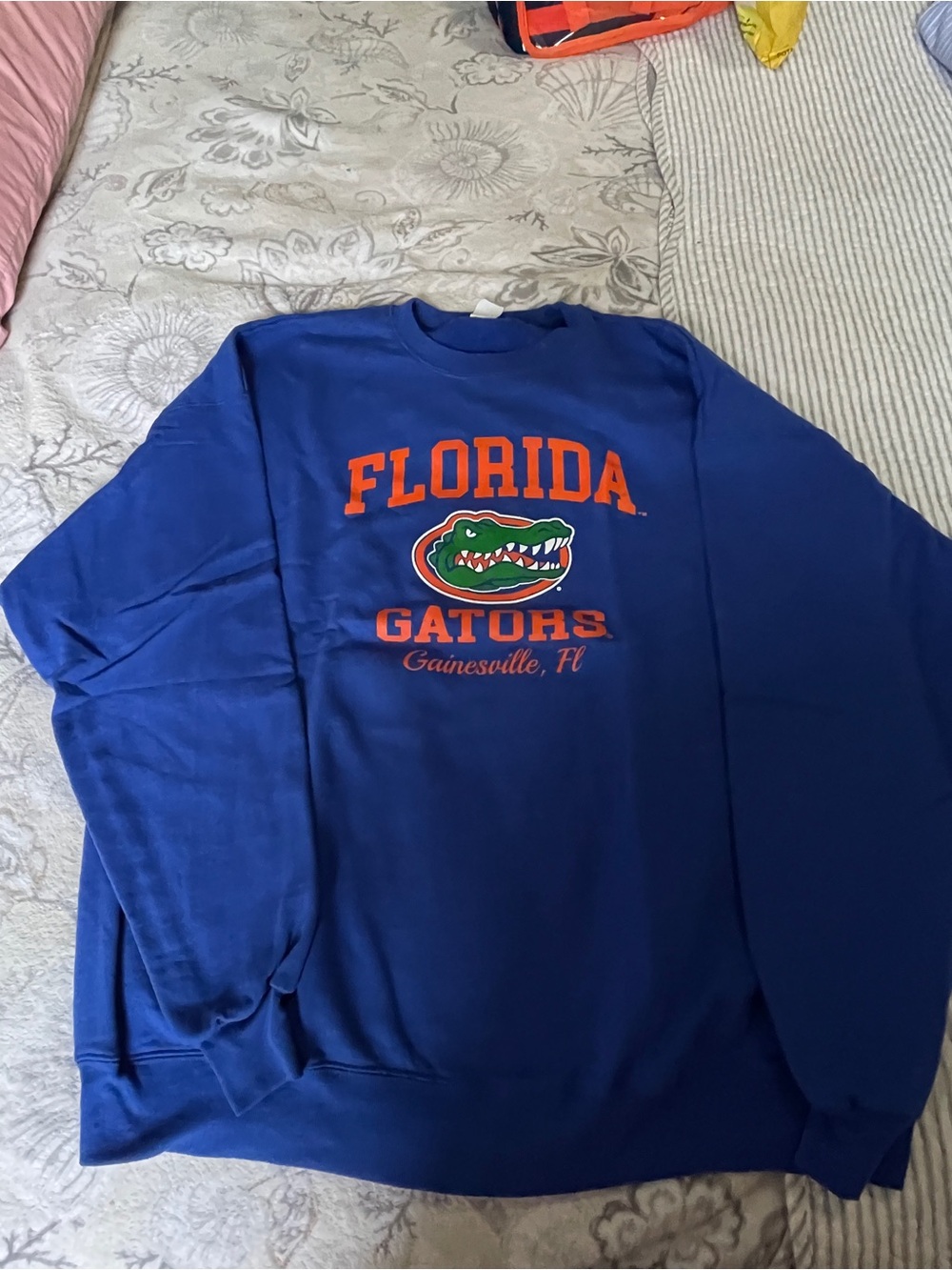 Hanes Blue Florida Gators Crewneck with Orange Logo